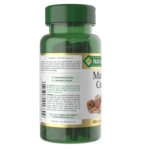 Nature's Bounty Mushroom Complex for Immune Support, 60 Capsules - image 7