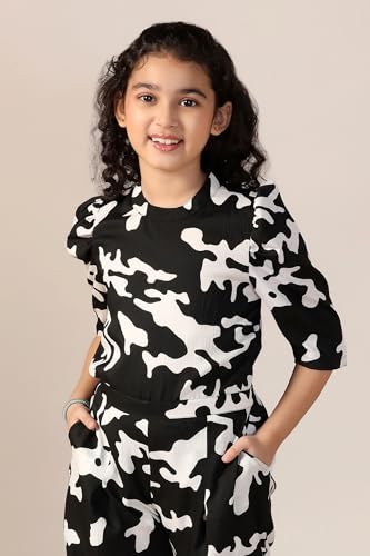 Image of Fashion Dream Girl's Cotton Blend Printed Clothing Set|Casual Wear|Two-Piece Set|Coordinate Outfit for Girl