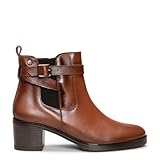 miMaO Botines moteros de piel Camel, EU 38