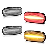 [4-Pieces] For 2003-2009 Dodge RAM 2500 3500 Dually Pickup Red + Amber LED Strip Rear Fender Light...