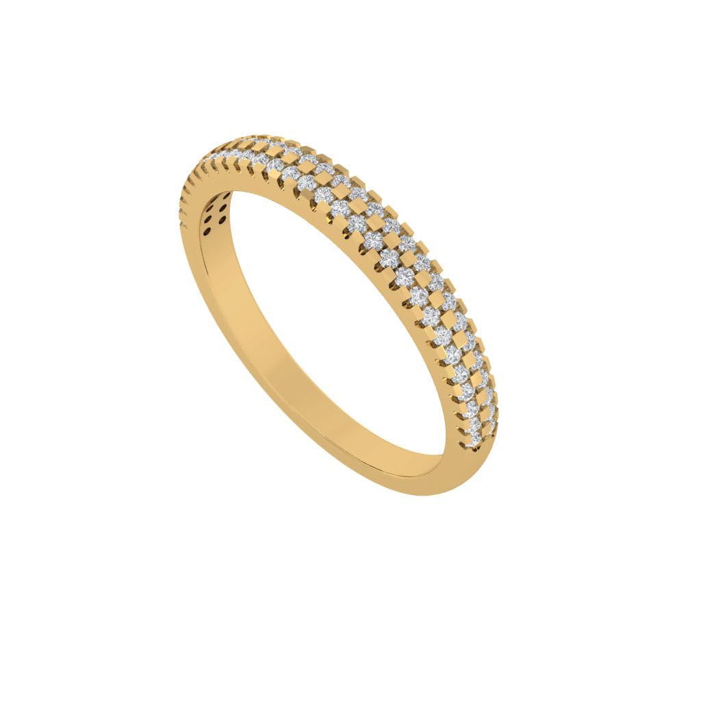 Gold Plated Pure 925 Sterling Silver Band Ring | Diamond Ring for Women and Girls | Model RSY01818-image-21