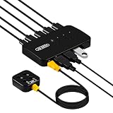 USB Switch Selector 4 Port, USB Switcher Box 4 in 4 Out for 4 Computers Sharing 4 USB Devices Keyboa