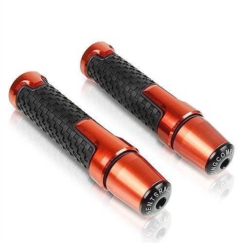 Poignée boutons pour XMAX 300 embout guidon 22mm moto anti-skid orange