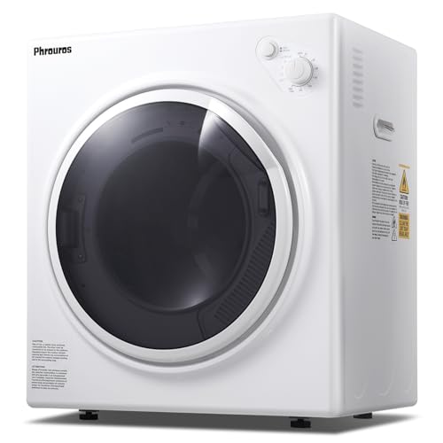 Phrouros Portable Dryer for Clothes 1500W, 110V Laundry Dryer with Stainless Steel Tub, 4 Drying Mode, Portable Dryers for Laundry, Apartments, RVs, Dorms, 3.5 Cu.ft