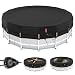 QH.HOME 18ft Round Pool Cover,[Ultimate Windproof & Tear-Resistant Fabric],Snug Fit with Patented Ratchet & Weight Rings,Solar Pool Cover for Above Ground Pools, Blocks Leaves &Waterproof
