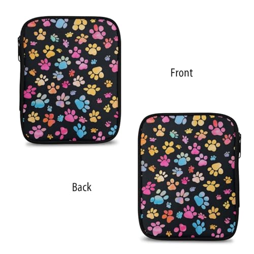 Image of Crochet Hook Case Dog Paw Crochet Hook Holder Portable Crochet Hook Storage Bag with Web Pockets Suitable for Crochet Needles /Knitting Accessories