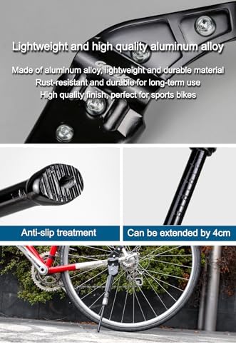 GORIX béquille de vélo béquille latérale Route VTT vélo réglable 26-29 Pouces 700c (GX-ST978)