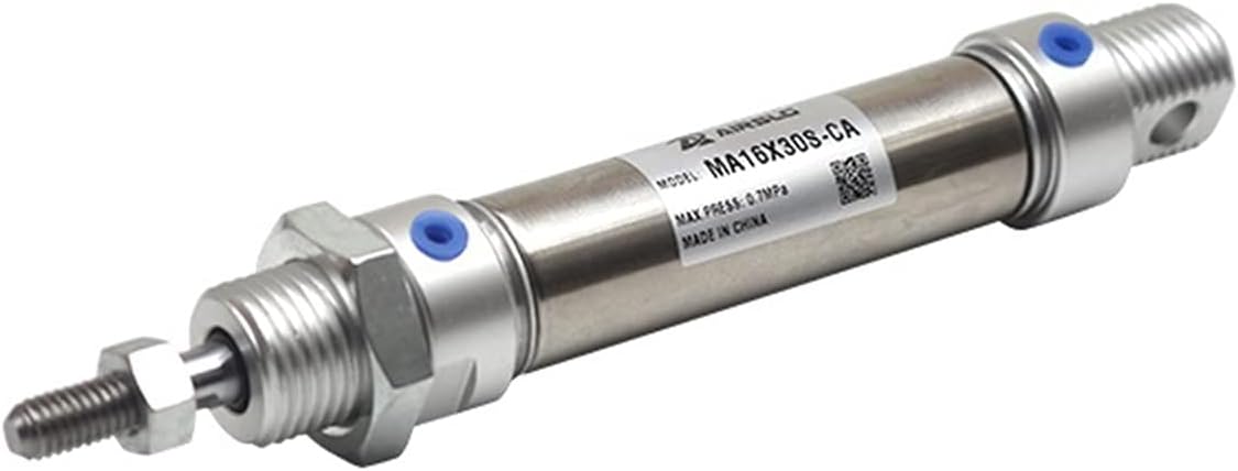空気圧 標準シリンダー 空気圧ステンレスエアシリンダーボア20mm 10-300mmストロークダブルアクションミニラウンドシリンダー 空気圧  標準シリンダー エア空気圧シリンダーMA 16/20/25/32/40mmステンレス鋼25-500mmストローク二重演技ミニ  不可抗力16シリーズ高品質 ... 空気圧 標準シリンダー 空気圧ステンレスエアシリンダーボア20mm 10-300mmストロークダブルアクションミニラウンドシリンダー