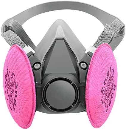 BEAUKAU Respirator with 2091 Filter, Dust Respirator for Women and Men Widely Used for Epoxy Resin, Asbestos, Lead Paint, Clean Work, Woodworking Grinding, Sawing
