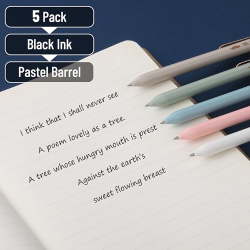 Bolígrafos de gel retráctiles Mr. Pen 5 unidades tinta negra miniatura 2