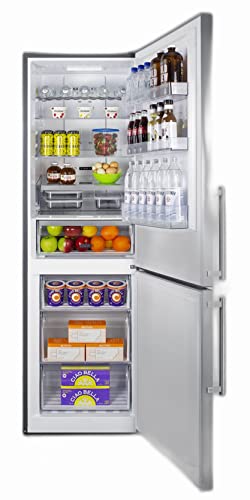 Summit Appliance FFBF249SS2 24" Wide Bottom Freezer Refrigerator 10 Cu.ft. of Storage Capacity, Stainless Steel Doors, No-frost Operation, Bottom Freezer, Eco Function on Fridge.com