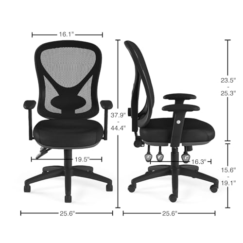 Image of Staples Ergonomic Mesh Task Chair, Lumbar Support, Black, 2-Pack | Breathable mesh back chairs for shared workspaces or multi-desk offices.