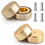 ➤ Lieferumfang: 4 Stück Aluminium-füße Für Hifi-geräte (verstärker, Cd-player) In Weiße Elegante Box.inkl. M 4 Schraube