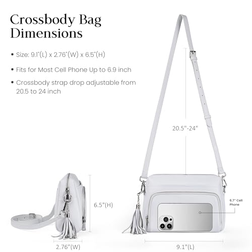Image of befen Genuine Leather Crossbody Bags for Women Leather Wallet Travel Purse