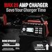 TowerTop 2/15/25 Amp Car Battery Charger, 6V/12V Fully Automatic Smart Battery Maintainer with Engine Start, Auto Desulfator, Battery Repair, Winter Mode, for All Lead-Acid and LiFePO4 Batteries
