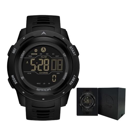 Flintronic Reloj con podómetro, Pedometer Accurately Track Steps con precisión Pantalla Grande, Portable Sport Pedometer Step para Ancianos Niños y Mujeres