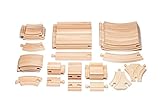 Maxim Enterprise Expansion Wooden Train Track Pack - Thomas & Friends/BRIO Compatible (54-Piece)