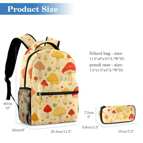 Sac à dos jaune 40cm résistant avec trousse pour l'école