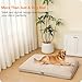 HMTOPE Orthopädisches Hundebett, Hundematte im Doppelstock-Design, Waschbar Hundekissen, Abnehmbar Hundekorb, 105 cm für Mittelgroße Hunde, Beige