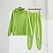 Lounge Sets for Girls 2 Piece Fall Winter Fashion Hoodie Sweatshirt and Jogger Sweatpant Kids Dance (Green, 15-16)