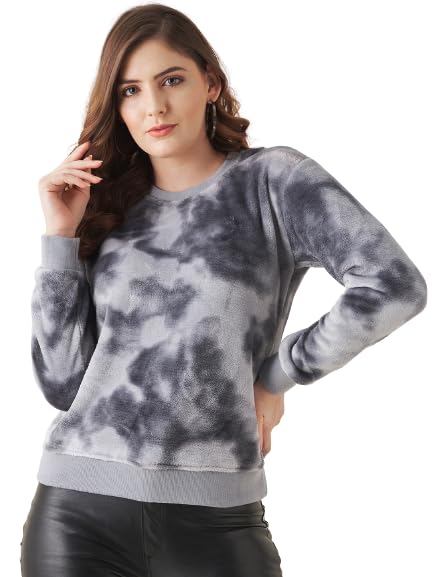 Image of Modeve Self Design Round Neck Casual Women Sweater||Winterwear||
