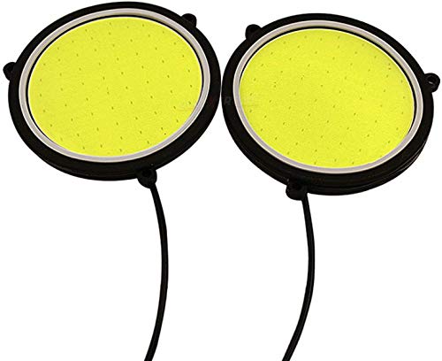 Image of CarFrill Car DRL Daytime Running Light Flexible Round Shape White LED Lights Driving lamp COB Lights car-Styling 2PCS 12V DC for All Cars