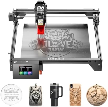 Longer RAY5 Laser Engraver, 10W High-Precision Laser Engraver, Compressed Spot CNC, App Offline Control, DIY Engraving Tool for Metal/Glass/Wood, Engraving Area 15.7 