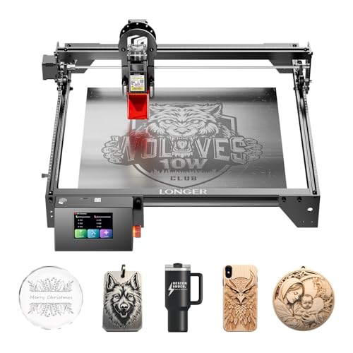 Longer RAY5 Laser Engraver, 10W High-Precision Laser Engraver, Compressed Spot CNC, App Offline Control, DIY Engraving Tool for Metal/Glass/Wood, Engraving Area 15.7 'x15.7'