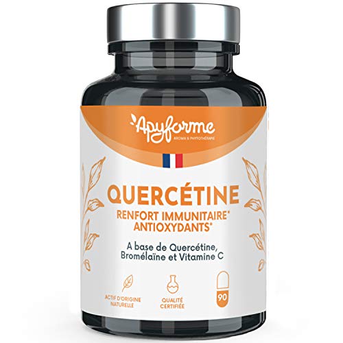 Quercetine Vitamine C et Bromelaïne - Renforce Vos Défenses Immunitaires - 90 Gélules - Complément Alimentaire 100% FRANÇAIS - Fabriqué par Apyforme