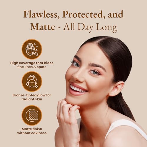 Image of Colors Queen Sun Expert Compact Powder with SPF 60 UVA /UVB PA+++ | UV Protection, Oil Control, Easy to Blend Matte Finish, Long Wearing & Lightweight Compact Powder (04, Warm Beige, 15g)