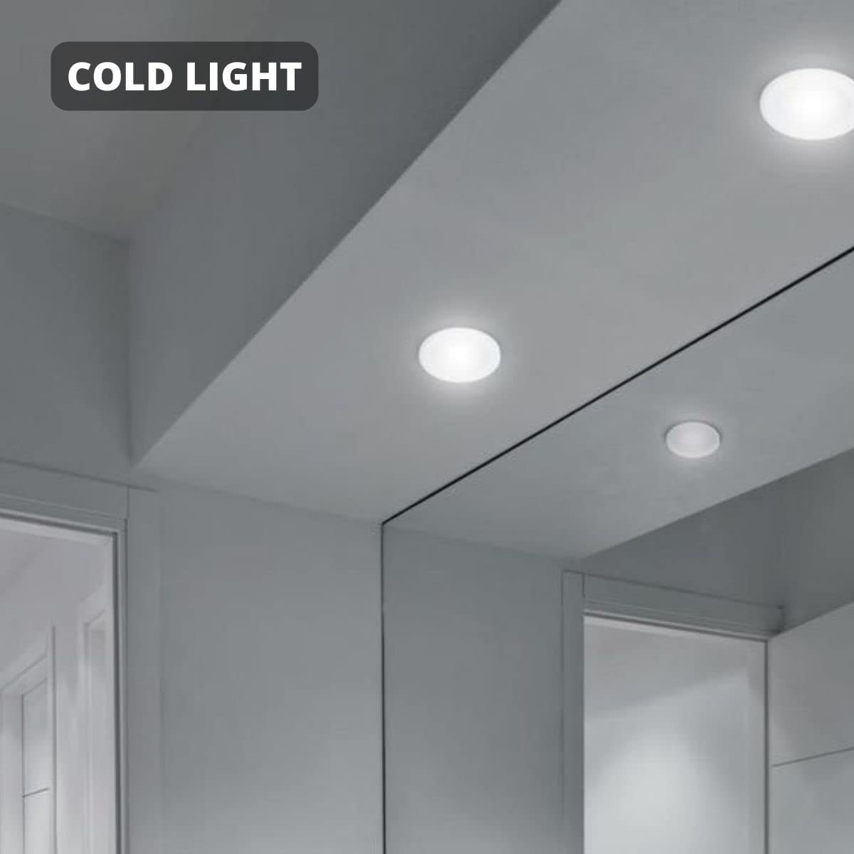 Jandei – Downlight LED COB 7W Empotrable, Foco Marco Redondo Blanco, 100x37mm (Orificio Corte 65mm), 630 Lumen, IP20. Ideal Salón, Cocina, Baño (10 Unidades, Luz Natural 4200k)