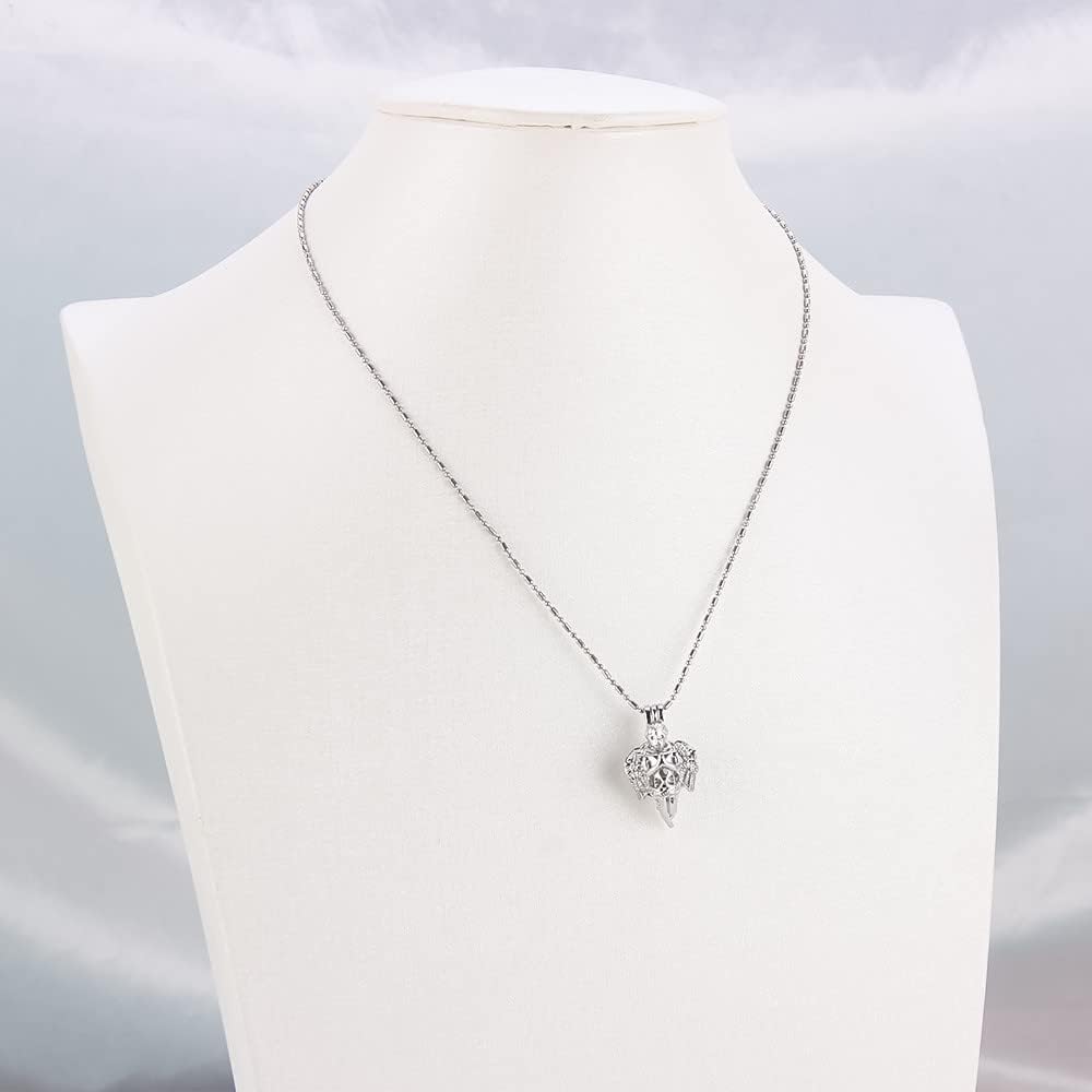 10Pcs Silver Plated Random Love Romantic Cage Pendants for Pearl Jewelry Making Silver Plated, Design Cage Pendants for Women - Image 6