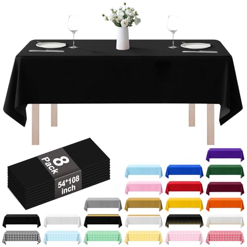 ZHZJCKSHB 8 Pack Plastic Tablecloth 54
