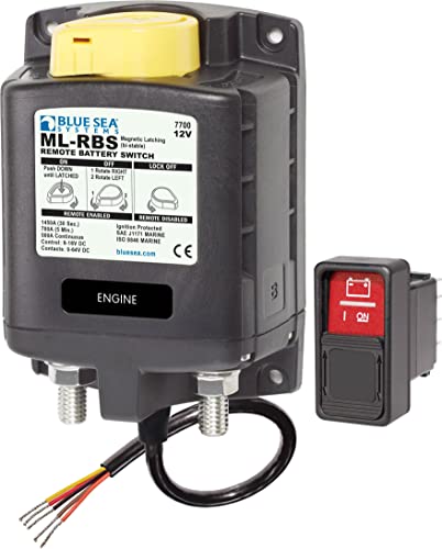 Blue Sea Systems Remote Batt Sw, 12VDC, Manual Back-Up