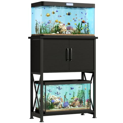 Herture 5-10 Gallon Fish Tank Stand, Metal Double...