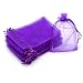Dealglad 50pcs Drawstring Organza Jewelry Candy Pouch Christmas Wedding Party Favor Gift Bags (3x4, Purple)