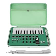 This product is equipped with a comfortable handle and adjustable shoulder strap for easy carrying when out working and traveling. Engineered ultra-hard shell protects against the USB MIDI Keyboard Controller from crushes, impacts or drops. The inter...