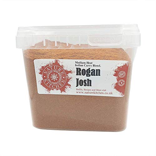 Nature Kitchen Rogan Josh Curry Powder (Medium Heat) 500G Seasoning Spices and Herbs. Gluten-Free and Vegan, Everyday Cooking Blends for Marinades, Sauces, Frying, Baking Or Grilling