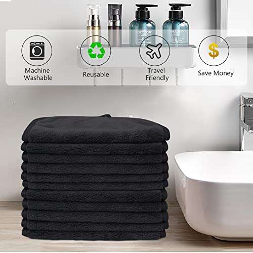 SINLAND Microfiber Makeup Remover Cloth Soft Facial Cleansing Cloths Absorbent Washcloth Face Cloths 8Inch x 8Inch 12Pack - Image 4