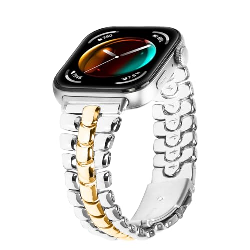 MVRYCE Watchband Compatible With Huawei Watch Fit 3,Stainless Steel Rhinestones Band Replacement Band Adjustable Metal Strap for Huawei Watch Fit 3 Smart Watch (Y05)