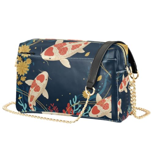Sac à bandoulière pour femme Mnsruu imprimé koi idéal pour vos sorties urbaines et soirées