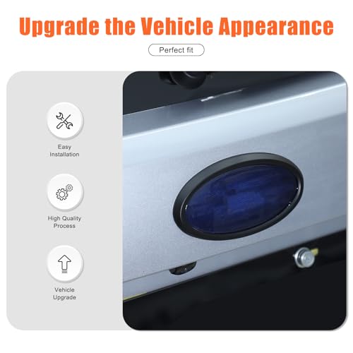 Image of Front Back Emblem Cover Trim Kit Emblem Badge Logo Ring Suitable for Subaru Forester 2022-2024 Rear and Front Emblems Trim Ring Cover Auto Tailgate Logo Cover (Matte Black)