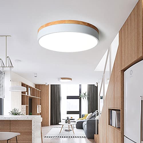 Plafonnier LED rond encastré et moderne avec intensité variable à 3 couleurs - 4