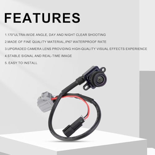 Image of Rear View Backup Camera Replacement for Dodge Journey 2011 2012 2013 2014 2015 2016 2017 2018 2019 2020 Parking Back Up Camera Replaces# 56054158AB 56054158AC 56054158AD 56054158AE 56054158AF