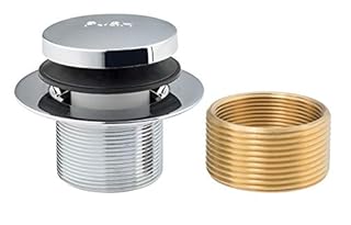 Artiwell Tip-Toe Bathtub Drains Trim Set with Two-Hole Overflow Faceplate, Replacement Bath Drain Trim Kit with 2-Hole Overflow Faceplate and Universal Fine/Coarse Thread (CHROME PLATED)