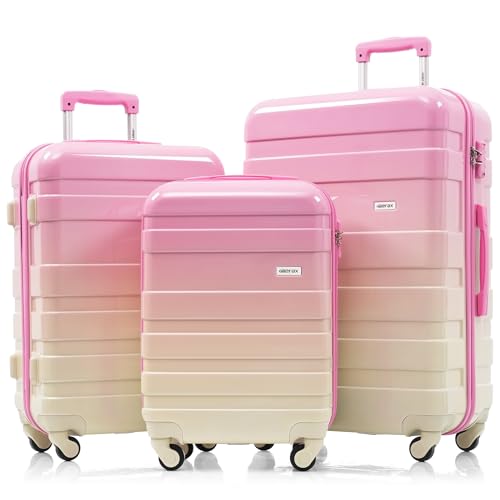 Image of 3 Piece ABS Hardshell Suitcase Sets - Lightweight, Tough & Scratch-Resistant