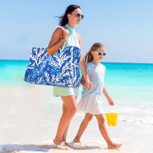 Image of senya Large Beach Bags Totes Swim Canvas Tote Shoulder Bag Water Resistant Bags for Gym Travel Daily