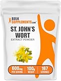 BulkSupplements.com St. John's Wort Extract - St. Johns Wort Supplement, Herbal Supplement for Mood - Vegan & Gluten Free, 600mg per Serving, 100g (3.5 oz) (Pack of 1)