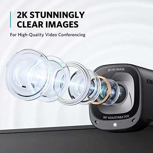 Webcam ANKER Powerconf c200 2k usb Para Computador Portátil mini câmera ai-cancelamento de ruído est