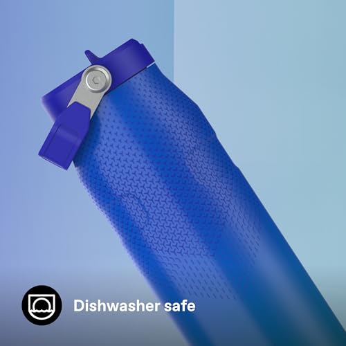 Image of Stanley 1913 Flip Straw Sports Water Bottle 1.06L - Pacific Hypergrip | 15 Hours Cold - 4 Days Iced - BPA-Free - Leak Resistant - Dishwasher Safe - Fits Cup Holder